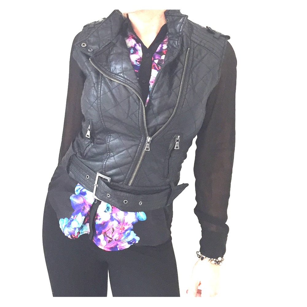 Faux Leather ButtonZipperSnap Rock Posh Biker Vest